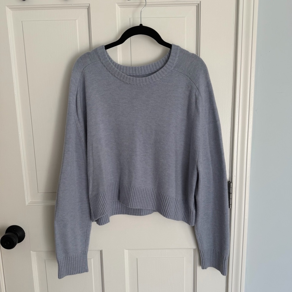 GAP Wool-Blend Crewneck Sweater in Ice Blue sz M